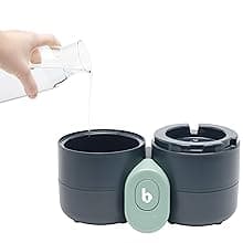 Babymoov Duo Meal Lite Food Maker - 4 in 1 Baby Food Processor with Steam Cooker, Blender, Baby Purees, Warmer and Defroster (Nutritionist Approved), Dark Grey