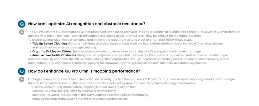 eufy X10 Pro Omni Robot Vacuum and Mop Combo, 8,000 Pa Suction, Dual Mops with 12 mm Auto-Lift and Carpet Detection, AI Obstacle Avoidance, Auto Mop Washing, Auto Drying, Self-Emptying, Self-Refilling