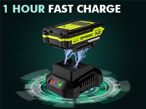 Leaf Blower Cordless - 21V Powerful Electric Leaf Blower with 2 Batteries and Charger, 2 Speed Modes, 2.0Ah Lightweight Battery Powered Leaf Blowers for Lawn Care, Patio, Dust, Blowing Leaves