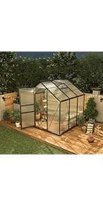 10'x10' Hardtop Gazebo, Heavy Duty Aluminum Permanent Hardtop Gazebo Outdoor Pavilion with Curtains and Netting for Garden (Khaki, 10'x10')