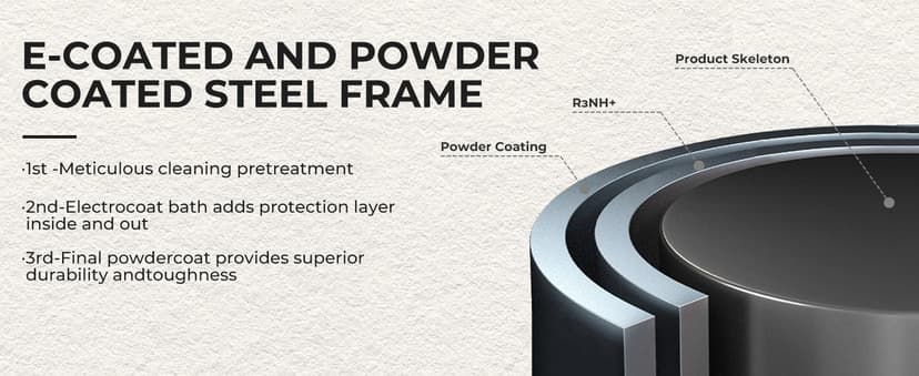 Grand patio 5-Piece Outdoor Furniture Set, 5 Seats Wicker Sofa Conversation Set with 3-Seat Couch, Thick Cushions and Coffee Table, for Backyard, Balcony, Garden (Beige)