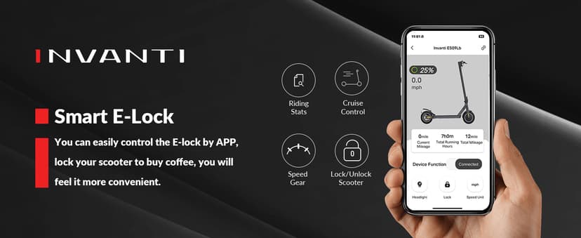 E30 Electric Scooter with Smart APP, 19.9 Miles Range & 18 MPH, 350W Motor, 8.5" Solid Tires, Rear Suspension and Turn Signals, Foldable Electric Scooter for Adults and Teens