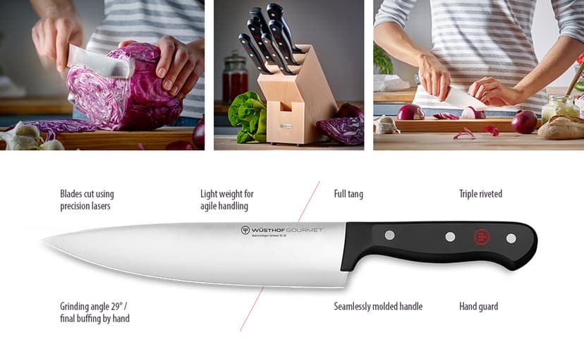 WÜSTHOF Gourmet 4-Piece Steak Knife Set, Black