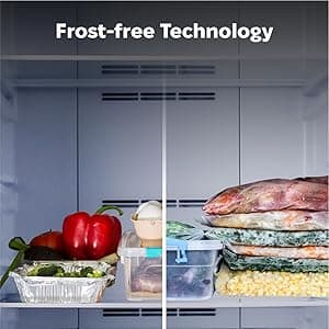 Hamilton Beach HZ8971 17 cu ft Upright Convertible Fridge/Freezer-Frost Free-Reversible Door-Removable Glass Shelves-LED Interior Light, White