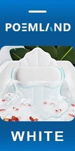 Extra Thick Large Bath Pillow with Neck,Back,Head Support for Bathtub, Spa, Soaking Gray(19''x15'')