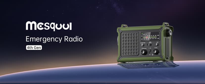 Solar Radio Emergency Hand Crank 12000mAh with Clear Signal, AM FM NOAA Weather Radio Battery Operated with 2-Mode LED Flashlight Cell Phone Charger Dual Outputs SOS