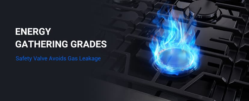 AAOBOSI 36 Inch Front Control Gas Range Oven with 6 Cooktop Burners, 6 Cu. Ft True Convection and Self Clean, Freestanding Stainless Steel Heavy Duty Gas Range Stove with Halogen Light,Large Capacity