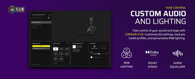 Corsair Void v2 Wireless Gaming Headset with Bluetooth for PC, PS5, PS4, Switch, Mobile – Dolby Atmos, 70 Hr Battery, Dual Wireless, Lightweight, Fast Charging – White