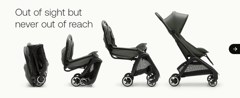 Bugaboo Butterfly - 1 Second Fold Ultra-Compact Stroller - Lightweight & Compact - Great for Travel - Forest Green