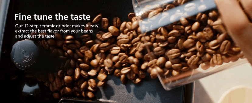 Philips 3200 Series Fully Automatic Espresso Machine, LatteGo Milk Frother, 5 Coffee Varieties, Intuitive Touch Display, 100% Ceramic Grinder, AquaClean Filter, My Coffee Choice, Black (EP3241/54)