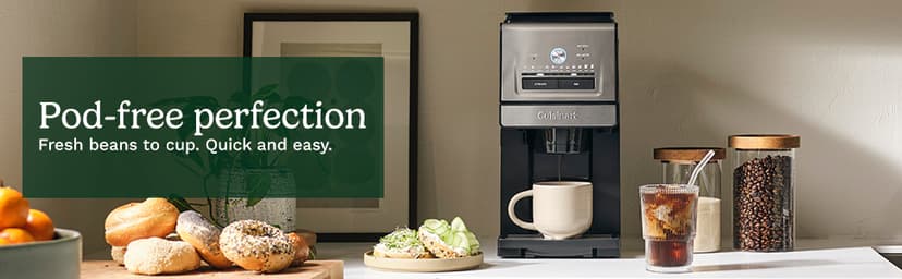 Cuisinart Coffee Maker, Custom Grind and Brew Single Cup Coffee Maker, 6 Cup Sizes, Built-in Stainless Steel Burr Mill, Adjustable Strength, Grind Control and Over Ice Feature, Easy Cleaning, DGB-30