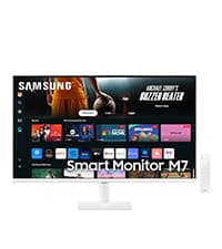 Samsung 43-Inch M7 (M70D) Series 4K UHD Smart Monitor with Streaming TV, Speakers, HDR10, USB-C, Multiple Ports, Gaming Hub, SolarCell Remote, Vision Accessibility Tools, LS43DM702UNXGO, 2024, Black