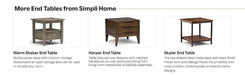 SIMPLIHOME Monroe SOLID ACACIA WOOD 22 inch Wide Square Rustic End Side Table in Distressed Charcoal Brown for the Living Room and Bedroom