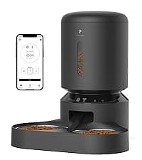PETLIBRO Automatic Cat Feeder, Automatic Dog Food Dispenser with Freshness Preservation, Timed Pet Feeders for Dry Food, Up to 50 Portions 6 Meals Per Day, Granary Black