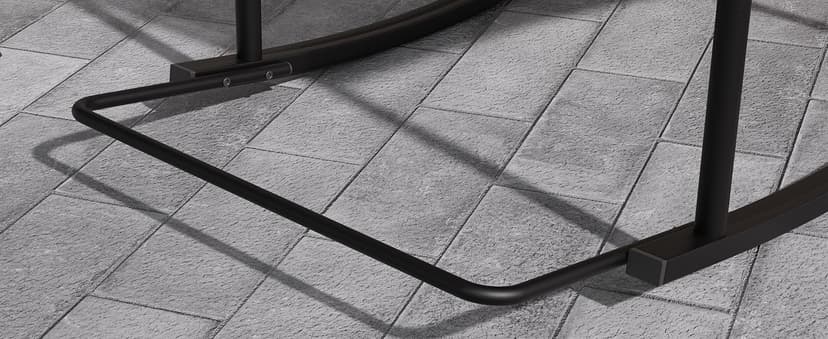 Shintenchi 3 Piece Outdoor Rocking Bistro Set, Textilene Fabric Small Patio Furniture Set, Front Porch Rocker Chairs Conversation Set with Table for Lawn, Garden, Balcony, Poolside (Black)