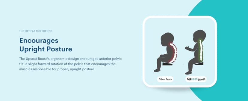 Upseat Boost Ergonomic Toddler Booster Seat for Dining Table, Developed with Physical Therapists to Encourage Posture, 3-Point Harness, Easy to Wipe Clean, and Lightweight Gray