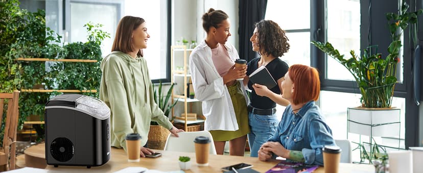 Nugget Ice Maker Countertop, Silonn Chewable Pellet Ice Machine with Self-Cleanin Function, 33lbs/24H Portable Ice Makers for Home Kitchen Officce, Black