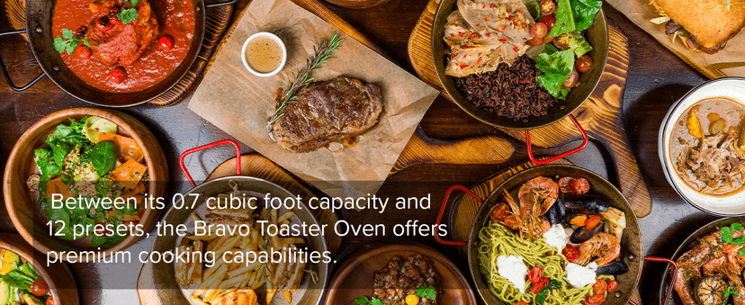 Nuwave Bravo Air Fryer Toaster Smart Oven, 10-in-1 Countertop Convection, 1800 Watts, 21-Qt Capacity, 50°-450°F Temp Controls, Top and Bottom Heater Adjustments 0%-100%, PFAS Free, Stainless Steel