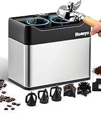 Huanyu Commercial Coffee Grinder with 64mm Flat Burr Anti-Flying Grounds Outlet 26oz Lotus Hopper 8 Stepless Settings Electric Coffee Grinders with Smart Touchscreen for Cafés Restaurants