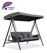 PURPLE LEAF 14' x 24' Louvered Pergola 94AS Modern Oversize Aluminum Gazebo with Adjustable Roof for Patio Deck Backyard Plus Size Gray Pergola