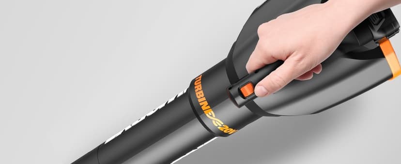 WORX 20V Cordless Leaf Blower WG547, Electric Blower, Powerful Turbine Fan Technology, 2-Speed Control, for One-Hand Operation, PowerShare – 1pc 2.0 Ah Battery and 1pc 0.4 A Charger Included