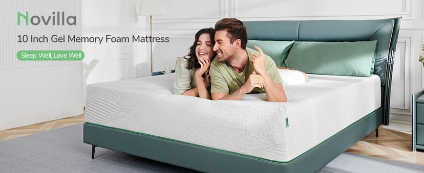 Novilla King Mattress in a Box, Memory Foam Mattress King Size 10 Inch, Medium Firm Mattress for Back Pain Relief and Support, Gel Infused, Ataraxia