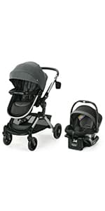 Graco Modes Nest2Grow Travel System, Ren with Expandable Double Stroller