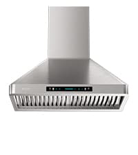 IKTCH 36-Inch Wall Mount Range Hood, 900 CFM Ducted Vent Hood with 4-Speed Fan, Gesture Sensing & Touch Control, Stainless Steel Kitchen Chimney Vent with Adjustable LED Lights