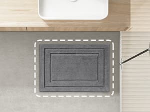 HOMEIDEAS Bathroom Rugs Sets 3 Piece, Super Soft and Absorbent Non Slip Microfiber Toilet Bath Mat with U-Shaped (Grey)