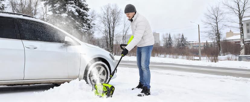 40V 13 inch Cordless Snow Blower, 4.0Ah Snow Blower Battery Powered with Directional Plate, Brushless Electric Snow Shovel for Pathway, Patio, Deck, Driveway, Green