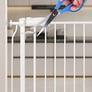 Extra Wide Baby Gate with Door Pressure Mounted 57.48-62.20 Inch,Child Baby Gates for Doorways No Drilling,Walk Through Dog Gate Indoor for The House Kitchen Stairs,White