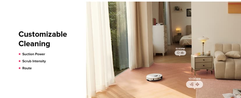 roborock S7 Max Ultra Robot Vacuum and Mop Combo, Auto Mop Drying and Washing, Self-Emptying and Refilling, 5500Pa Suction, Reactive Tech Obstacle Avoidance, White (RockDock Ultra Series)