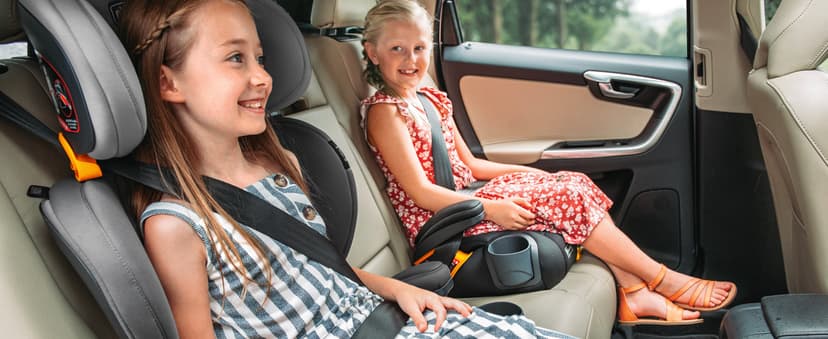 Chicco KidFit ClearTex Plus 2-in-1 Belt-Positioning Booster Car Seat, Backless and High Back Booster Seat, for Children Aged 4 Years and up and 40-100 lbs. | Drift/Grey