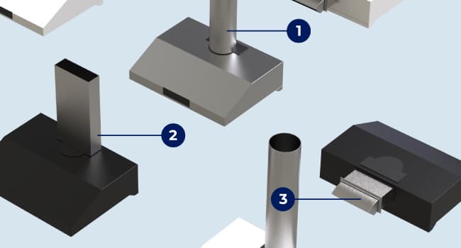 Hauslane Range Hood 30 Inch - Under Cabinet Range Hood 30" Stainless Steel Kitchen Hood, Vent Hood 30 Inches, Stove Vent Hood for Kitchen, Vent Hoods 30 Inch with LED - Chef Series PS18