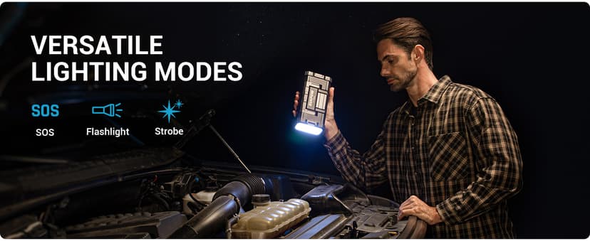 AVAPOW 6000A Car Battery Jump Starter(for All Gas or up to 12L Diesel) Powerful Car Jump Starter with Dual USB Quick Charge and DC Output,12V Jump Pack with Built-in LED Bright Light