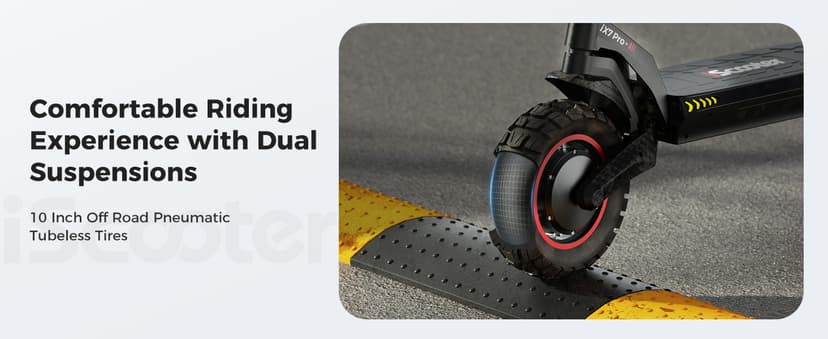 iScooter Electric Scooter, 40/43/50 Miles Long Range & 28/38 MPH Top Speed E Scooter, 10/11/12" Offroad Pneumatic Tire Scooter for Adults with Turn Signals, Double Braking Systems, APP and Storage Bag