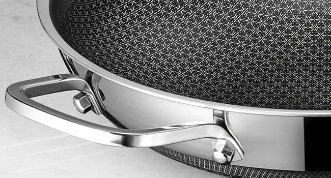 Wok, 13 Inch Hybrid Woks & Stir-fry Pans Nonstick, Non Toxic Stainless Steel Wok Pan with Lid, Dishwasher Induction Oven Broiler Safe, PFOA Free Cookware Non Stick