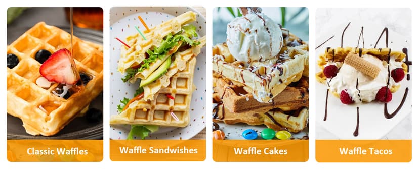 4-Slice Waffle Maker with Nonstick Surface, 1200W Waffle Iron, Time & Temperature Control, LCD Display, Perfect Waffle Maker for Kids and Families, Stainless Steel, Silver