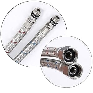 TOCALOCA 1 Handle Bathroom Faucet Brushed Nickel Sink Faucet, One Hole Bathroom Sink Faucet Modern Basin Mixer Taps, Premium Brass Vanity Faucet with Water Supply Hose