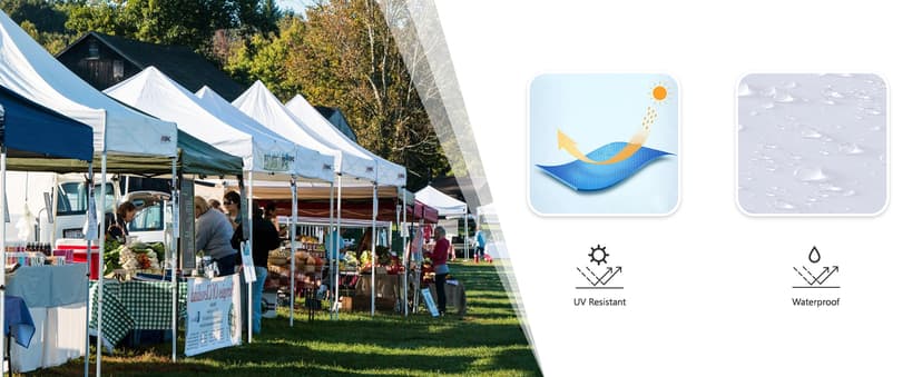 ABCCANOPY Easy Pop Up Canopy Tent with Sidewalls 10x10 Commercial -Series, White