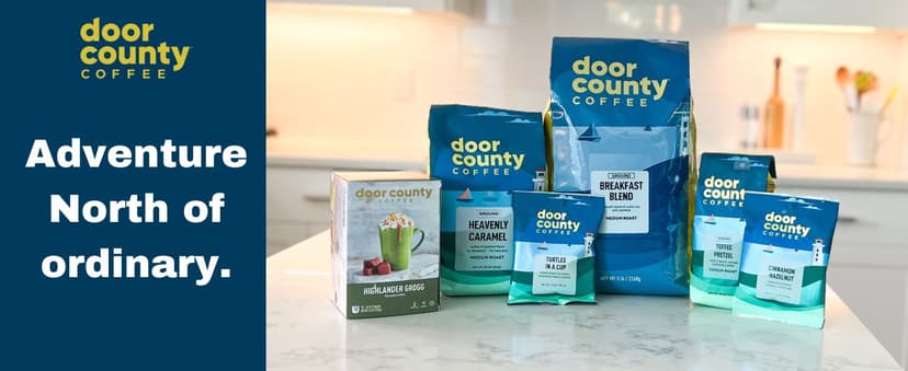 Door County Coffee Jamaican Blue Mountain Blend Non-Flavored - 10 oz Bag - Medium Roast - 100% Arabica - Jamaican Blue Mountain Blend