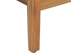 Merax 5-Piece Outdoor Acacia Wood Wicker Conversation Set with 3 Seater Sofa,Loveseat,2 Chairs and Coffetable for Backyard