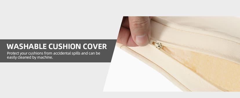 DWVO Patio Furniture Set 3 Piece Outdoor Wicker Conversation Set with Detachable Cushions and Coffee Table L-Shaped Sectional Sofa Set Outdoor Furniture Set for Backyard Porch Deck - Beige