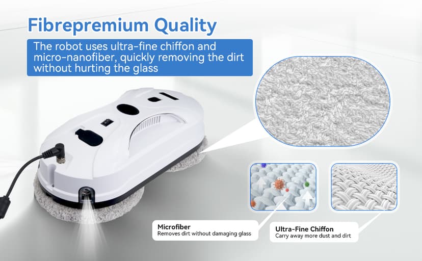 Automatic Window Cleaning Robot, Window Cleaner Robot Auto Dual Spray, 2025 Model Robot Limpia Vidrios AI Path Planning, 3000Pa Suction, Remote Control, Edge Detection for Streak-Free Glass