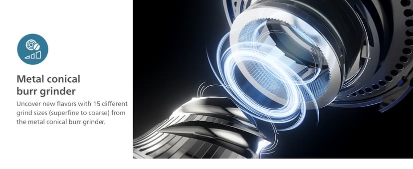 PHILIPS Barista Brew Semi Automatic Espresso Machine - Single & Double Espresso + Americano Button, 280g Dual Bean Container, Intuitive Guidance, Calibrated Tamping, Metal Cappuccino (PSA3228/41)