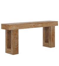 Tribesigns 63-Inch Long Console Table, Wooden Rectangular Sofa Table Behind The Couch, Farmhouse Entryway Table for Entrance, Hallway, Living Room (Natural)