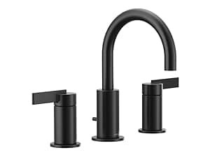 Moen Brushed Gold Cia Widespread 2-Handle High-Arc Bathroom Faucet , 3-Hole Bathroom Sink Faucet, Valve Required, T6222BG