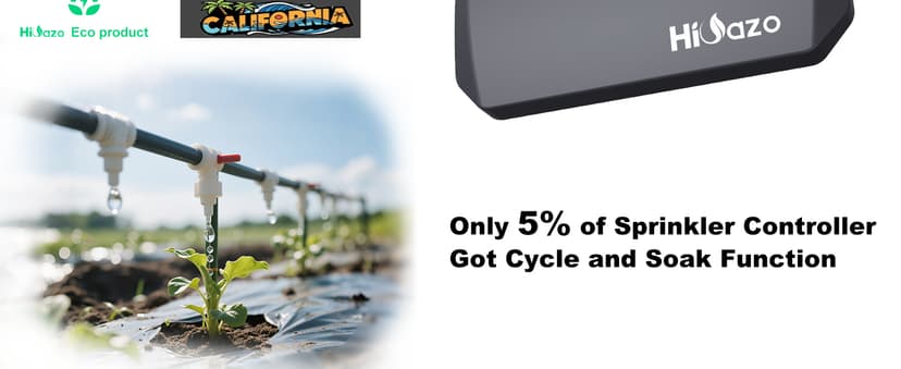 Smart Sprinklers Controller WiFi, Irrigation Controller Easy Use App Enabled, 6 Zone + 16 Plans, Save Water Auto Skin Rain, Freeze & Wind, 10 Minutes Install