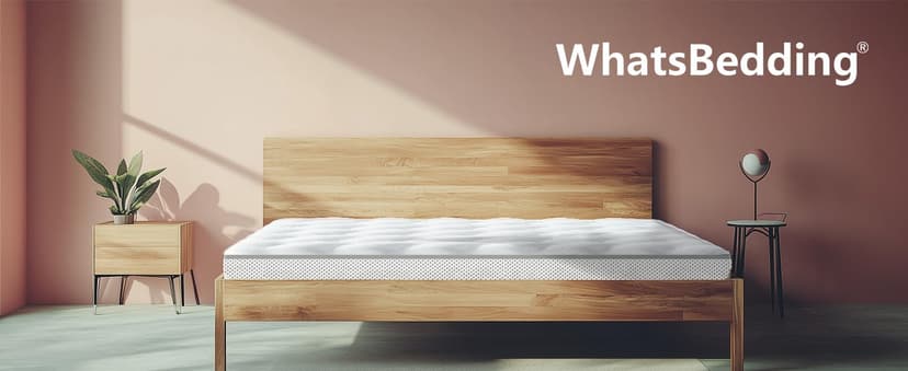 WhatsBedding Memory Foam Mattress Topper 2 Inch King, Pressure-Relieving Cooling Mattress Pad with Secure Strap Design for Back Pain, Soft and Supportive Bed Topper