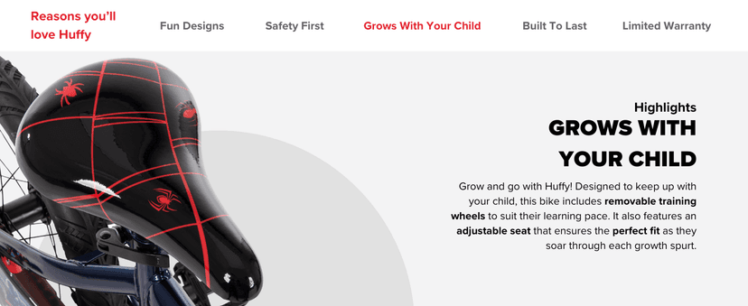 Huffy Disney and Marvel 12/16 Inch Boy's Bike for Kids, Multiple Color Options and Designs Available, Ideal for Ages 3+ Years Old, Removable Training Wheels, Adjustable Seat, Simple Coaster Brake